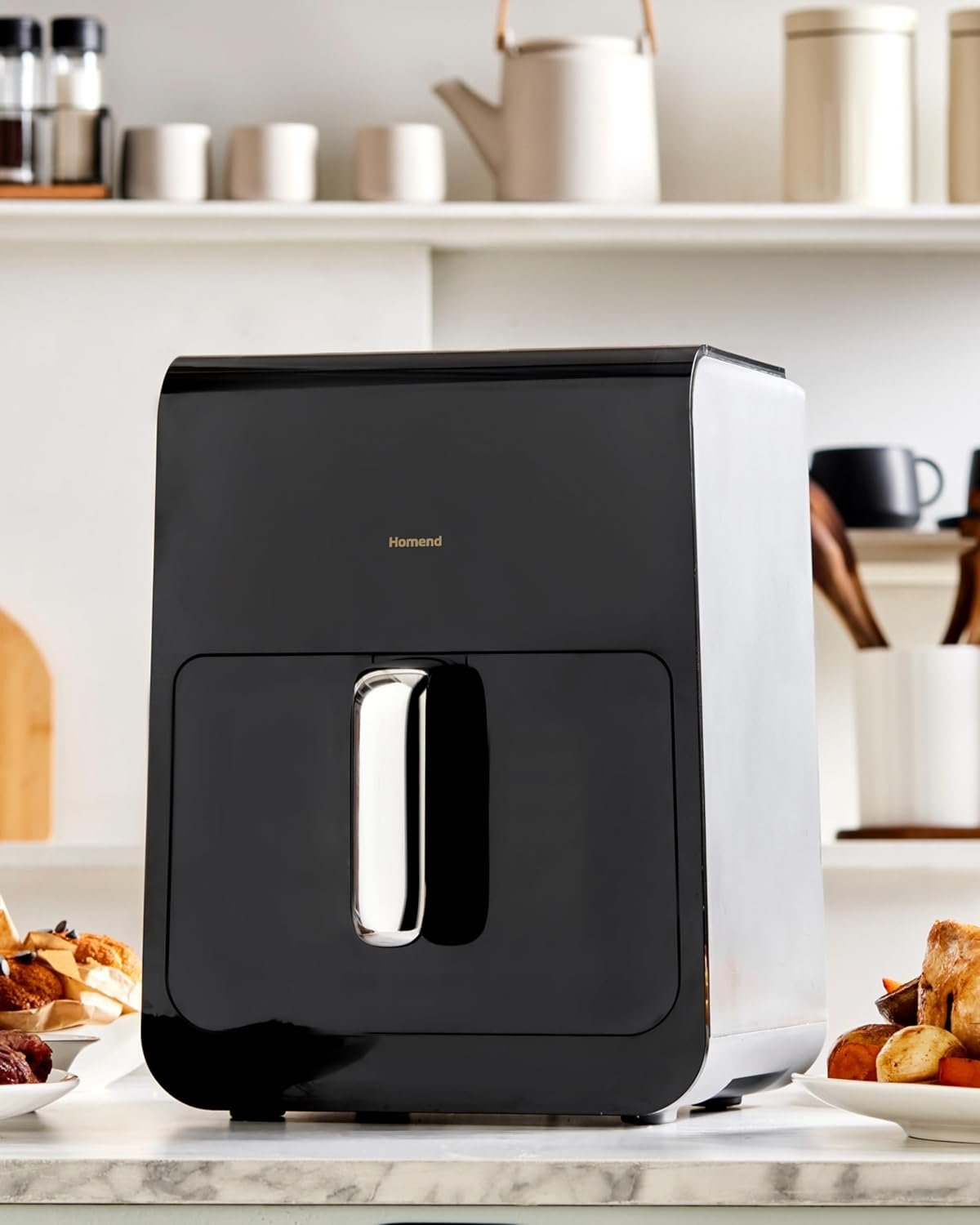 Homend Airfryday 6L Digital Air Fryer Oven with Steam Function & Glass Window, 12-in-1 Dual Heating Cooker for Oil-Free Healthy Cooking, Family Size Electric Airfryer with Touchscreen Presets - Image 9