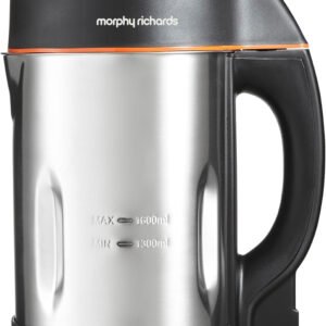 Morphy Richards Classic Soup Maker, 1.6L, Multi-Settings, LED Displayed Panel, Motorised Blade, Stainless Steel, 1000W, 48822