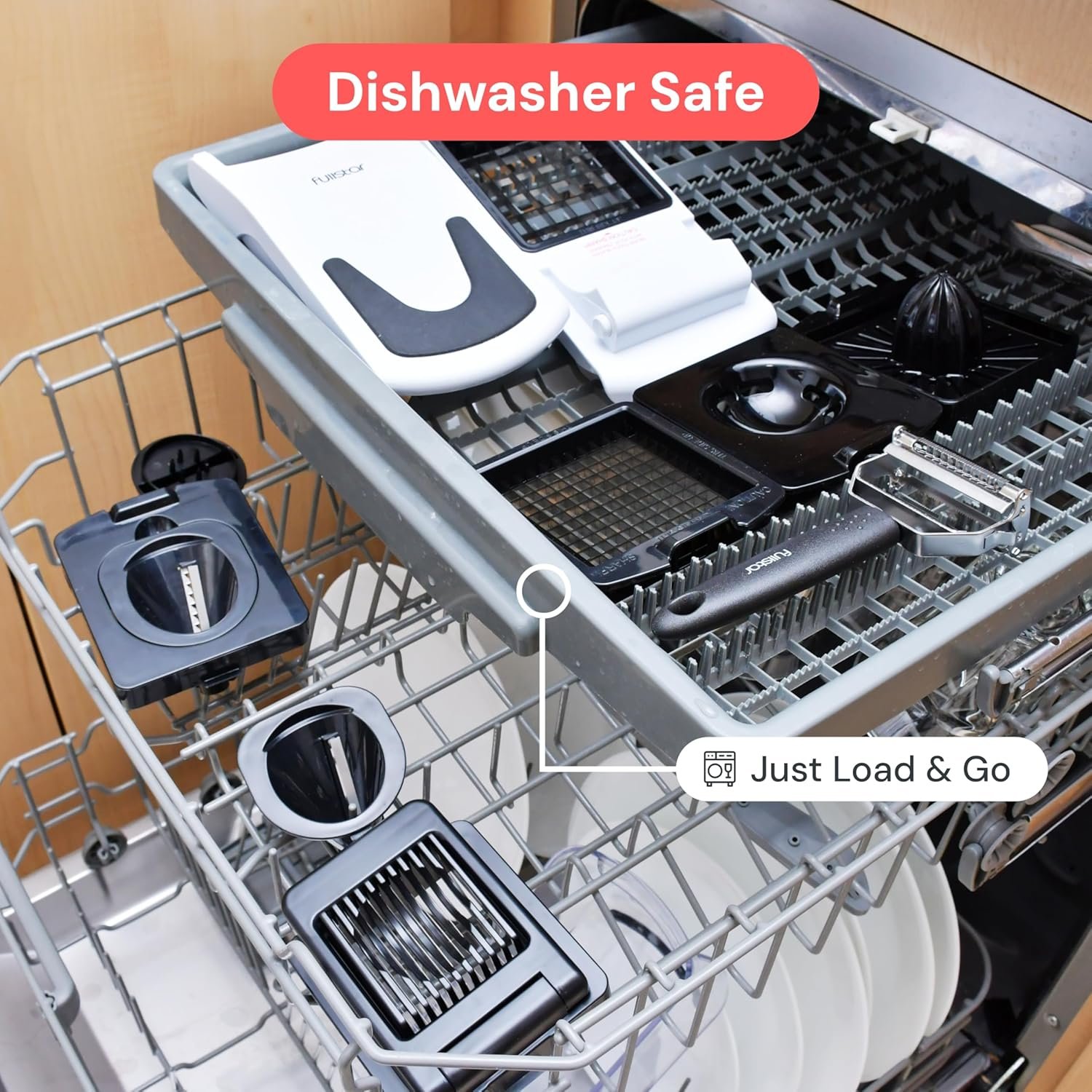 Fullstar Vegetable Chopper Vegetable Cutter - Veggie Onion Salad Food Chopper Manual - Potato Chipper - Veg Chopper and Dicer - Kitchen Tools & Gadgets (4-in-1 White) - Image 32