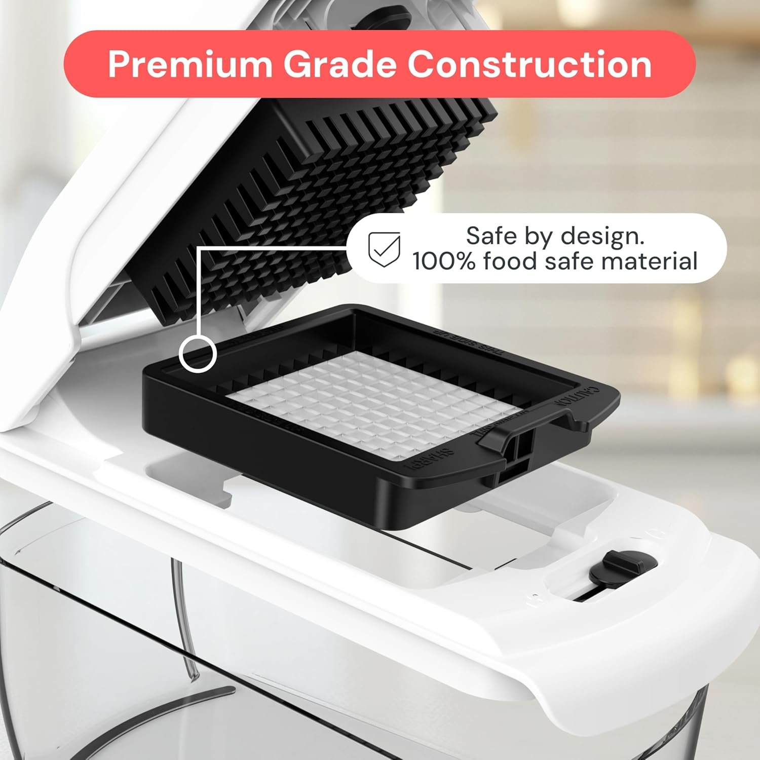 Fullstar Vegetable Chopper Vegetable Cutter - Veggie Onion Salad Food Chopper Manual - Potato Chipper - Veg Chopper and Dicer - Kitchen Tools & Gadgets (4-in-1 White) - Image 5