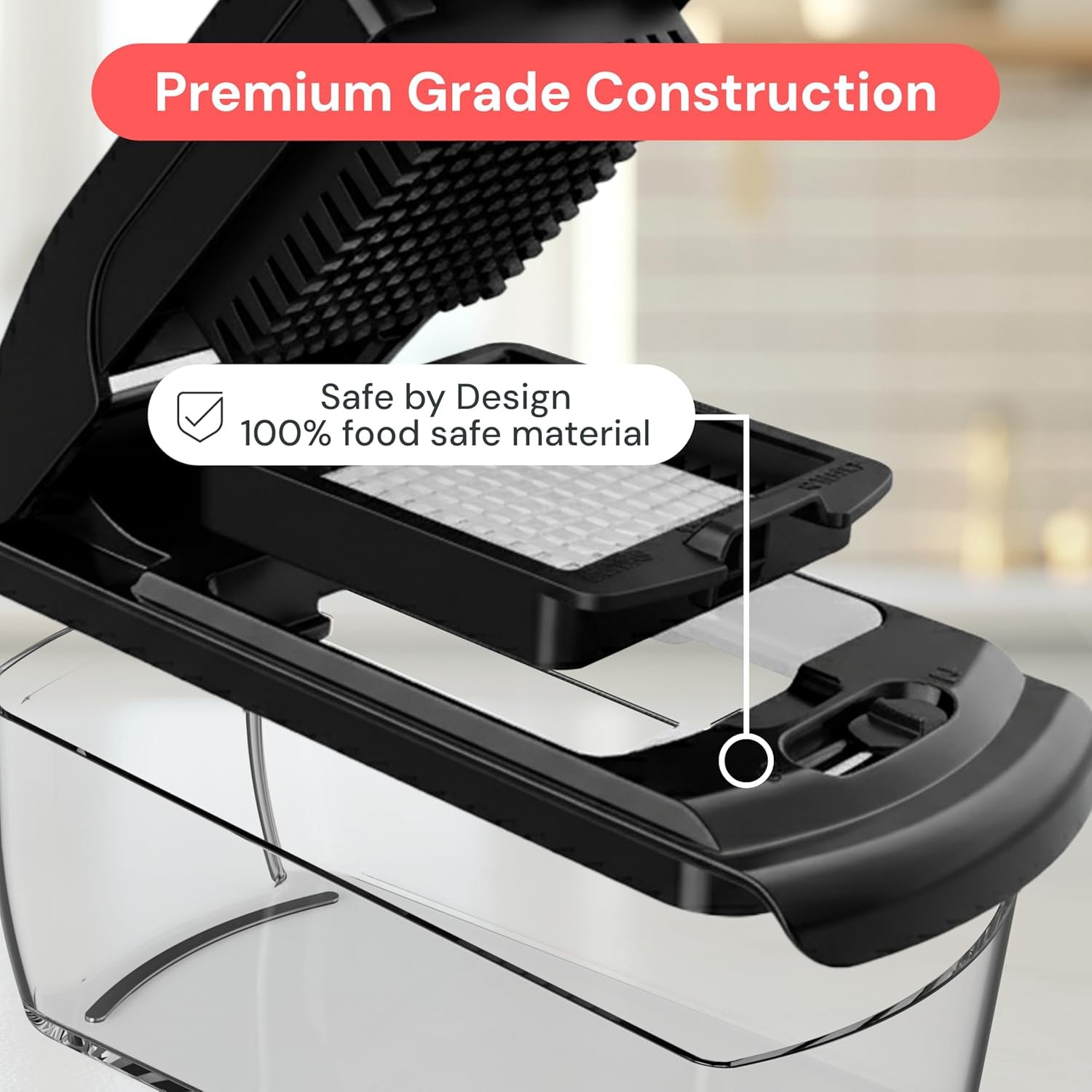 Fullstar Vegetable Chopper Vegetable Cutter - Veggie Onion Salad Food Chopper Manual - Potato Chipper - Veg Chopper and Dicer - Kitchen Tools & Gadgets (4-in-1 White) - Image 21