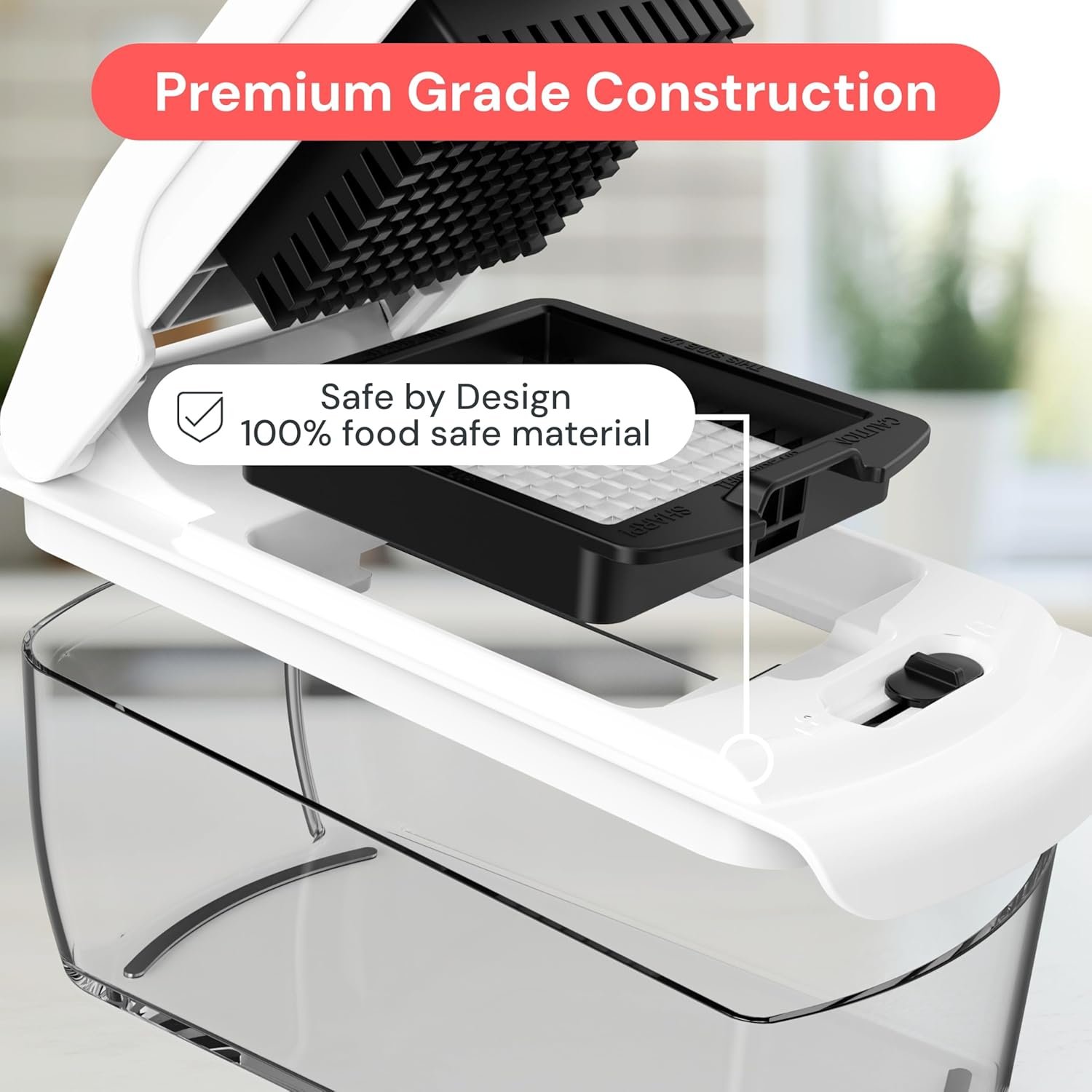 Fullstar Vegetable Chopper Vegetable Cutter - Veggie Onion Salad Food Chopper Manual - Potato Chipper - Veg Chopper and Dicer - Kitchen Tools & Gadgets (4-in-1 White) - Image 30