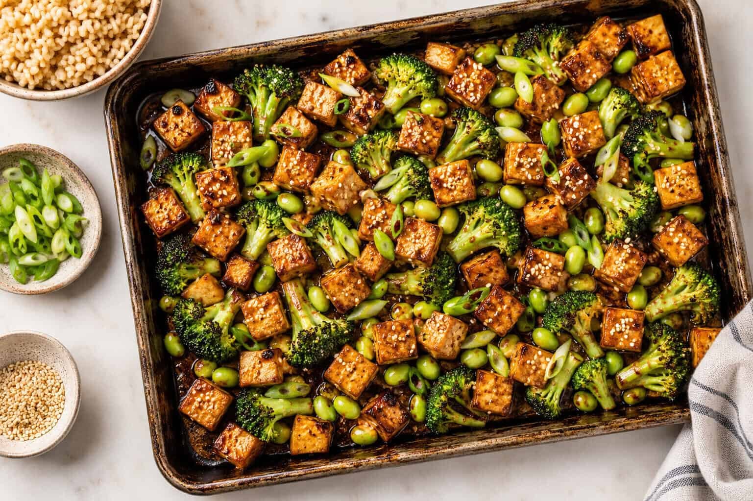 Sheet Pan Ginger-Soy Tofu | MyFitnessPal